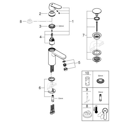 GROHE 23926000 - Slavina za umivaonik DN 15, veličina M, sjajni krom