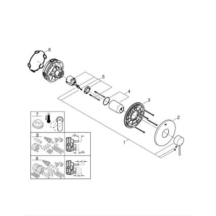 GROHE 24057GN1 - Miješalica za tuš ESSENCE, brušeno zlato