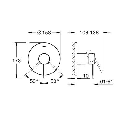 GROHE 24057GN1 - Miješalica za tuš ESSENCE, brušeno zlato