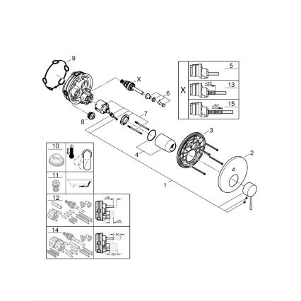 GROHE 24058DL1 - Baterija s dvosmjernim prebacivačem ESSENCE bakrena