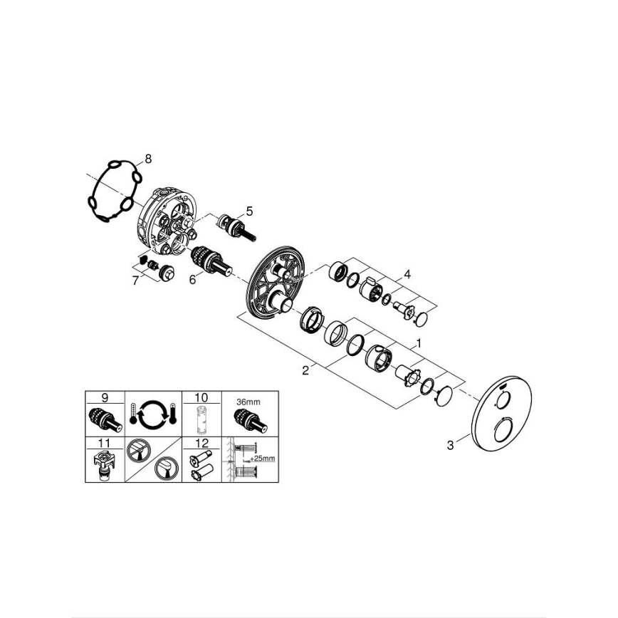 GROHE 24075000 - Termostatska tuš miješalica GROHTHERM sjajni krom