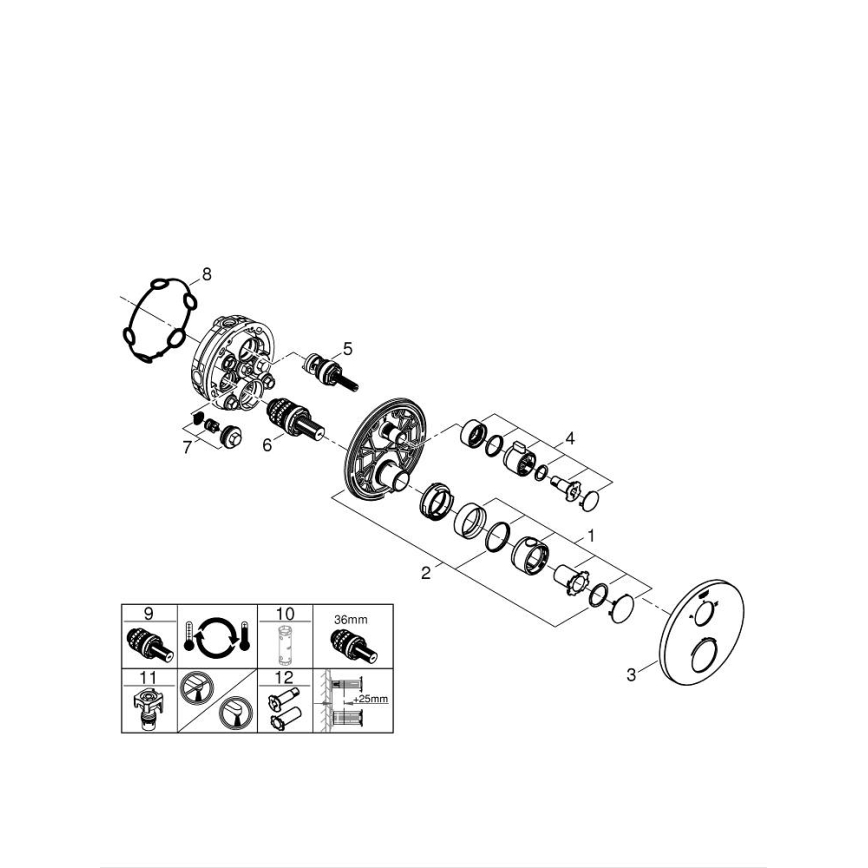 GROHE 24076000 - Termostatska tuš miješalica GROHTHERM, sjajni krom