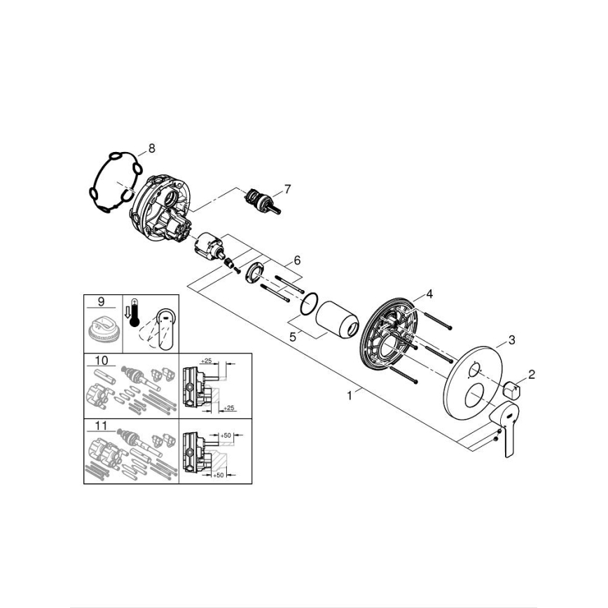 GROHE 24095001 - Miješalica LINEARE, sjajni krom