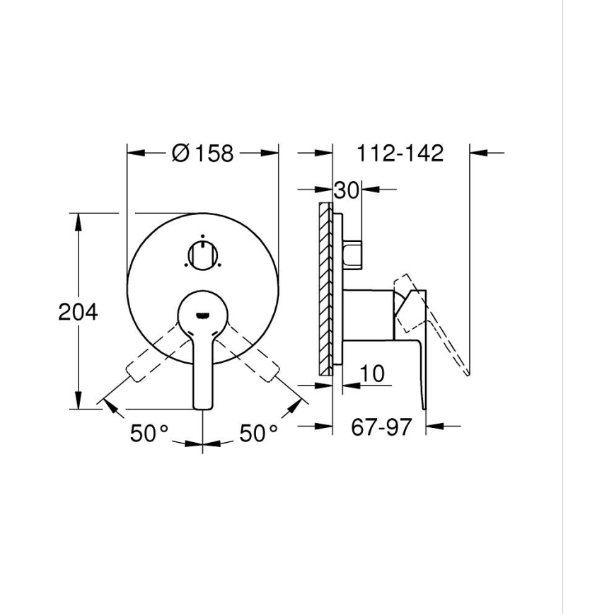 GROHE 24095001 - Miješalica LINEARE, sjajni krom
