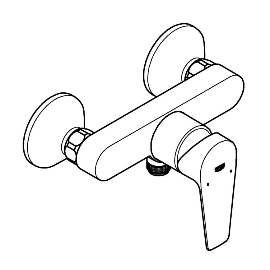 GROHE 24197001 - Miješalica za tuš START EDGE DN 15, sjajni krom