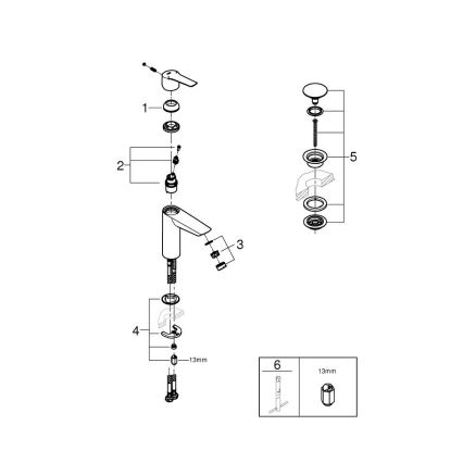 GROHE 24204002 - Slavina za umivaonik START, veličina M, sjajni krom