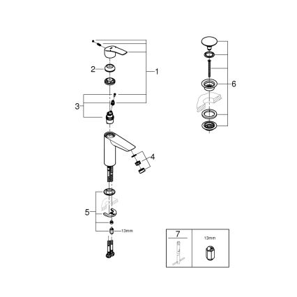 GROHE 24204002 - Slavina za umivaonik START, veličina M, sjajni krom