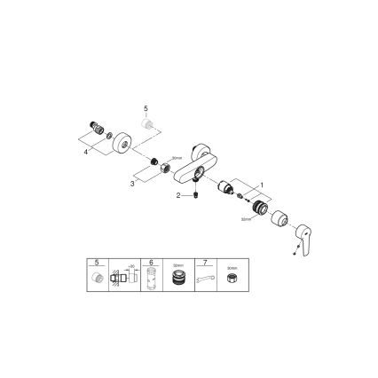 GROHE 242082432 - Tuš miješalica START DN 15, crna