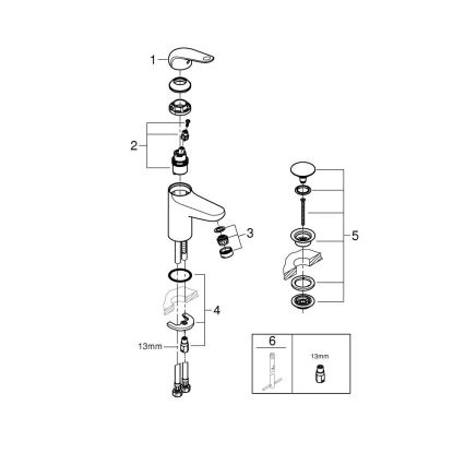 GROHE 24329001 - Slavina za umivaonik SWIFT DN 15, sjajni krom
