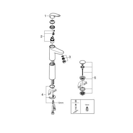 GROHE 24331001 - Slavina za umivaonik SWIFT 319 mm sjajni krom