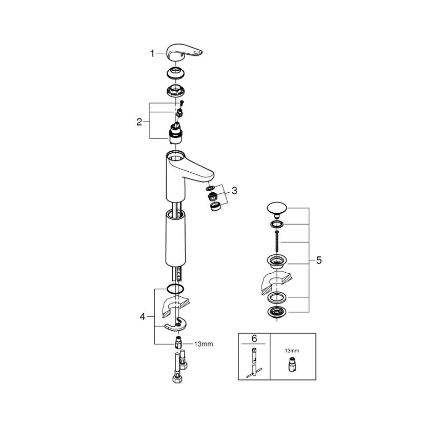 GROHE 24331001 - Slavina za umivaonik SWIFT 319 mm sjajni krom