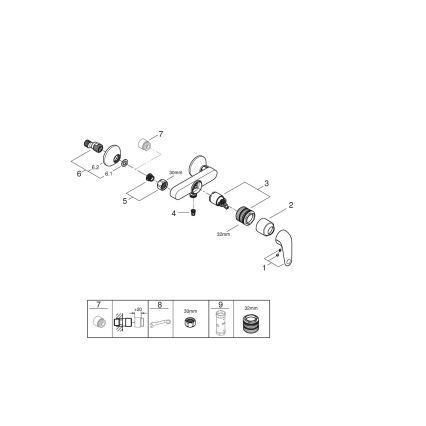 GROHE 24333001 - miješalica za tuš SWIFT DN 15, sjajni krom