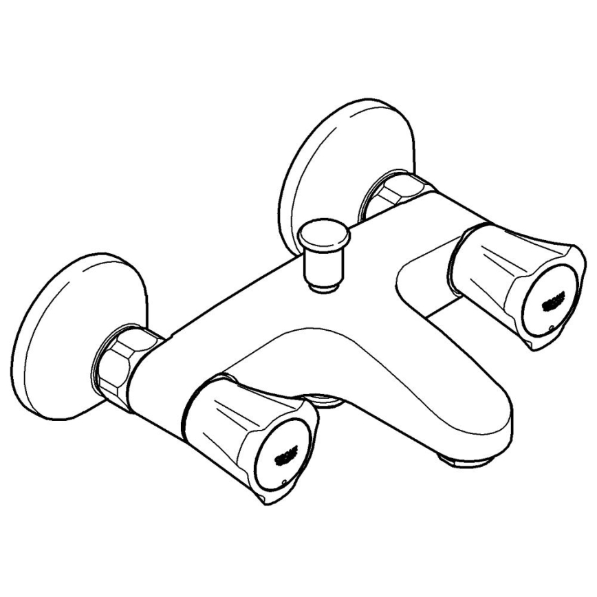 GROHE 25450001 - Kupaonska miješalica za kadu COSTA L DN 15, sjajni krom