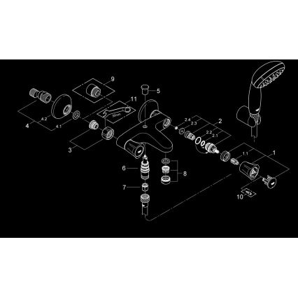 GROHE 2546010A - Baterija za kadu COSTA L DN 15, sjajni krom