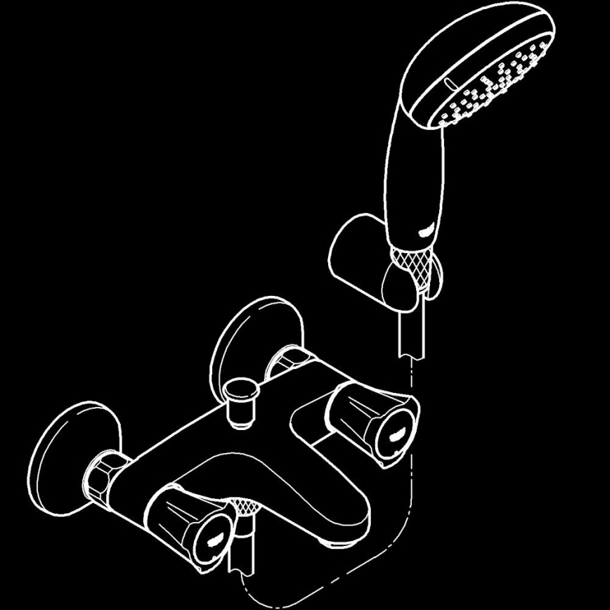 GROHE 2546010A - Baterija za kadu COSTA L DN 15, sjajni krom