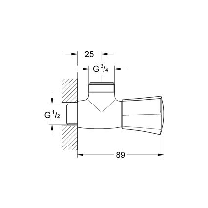 GROHE 26010001 - Ventil za tuš COSTA L, sjajni krom