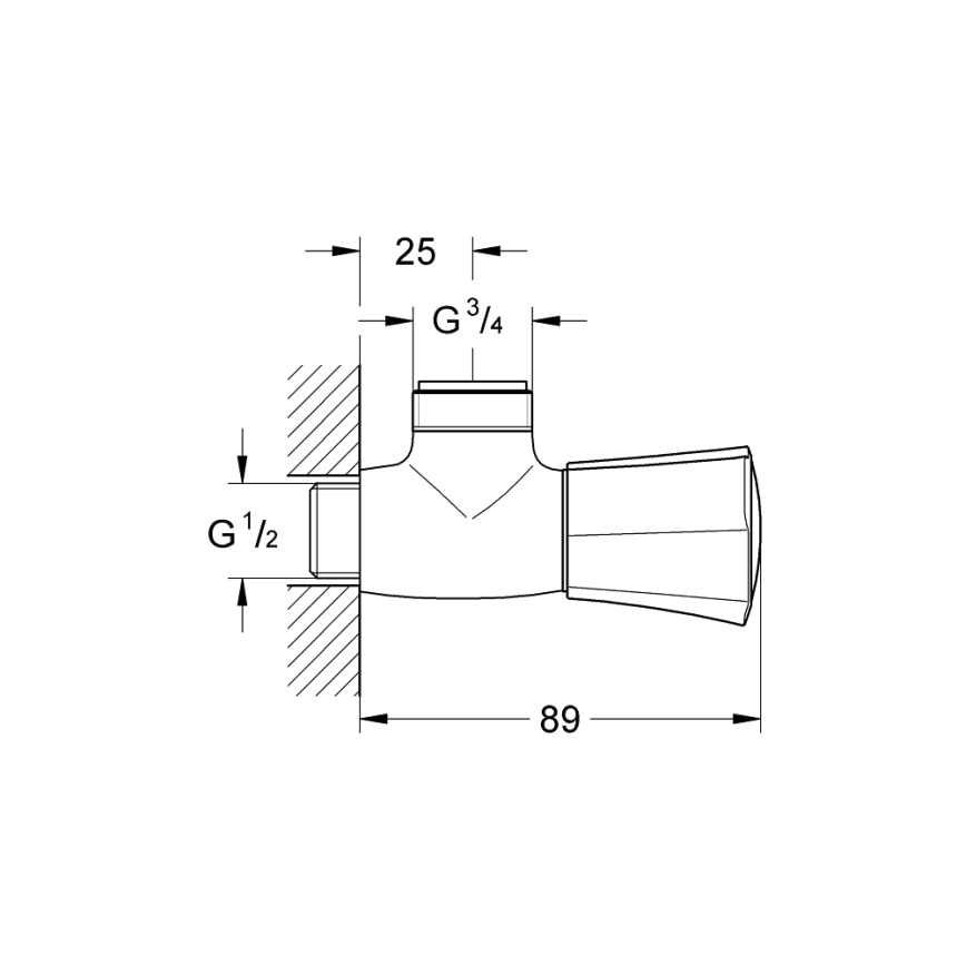 GROHE 26010001 - Ventil za tuš COSTA L, sjajni krom