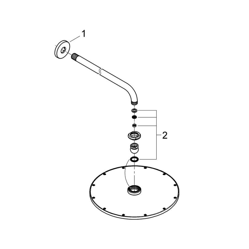 GROHE 26066AL0 - Tuš glava RAINSHOWER COSMOPOLITAN 310 380 mm grafit