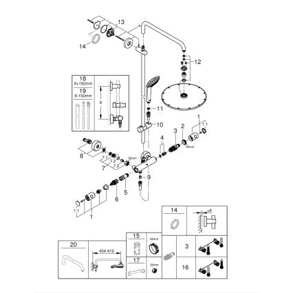 GROHE 26075DL0 - Sustav za tuširanje EUPHORIA SYSTEM 310 brončani
