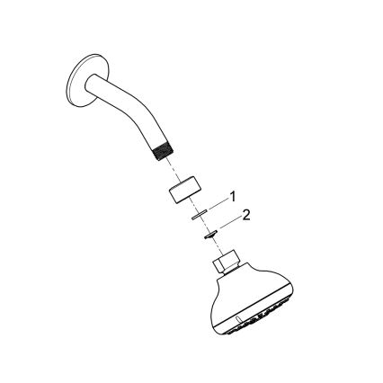 GROHE 26088001 - Tuš glava TEMPESTA 100 100 mm polirani krom