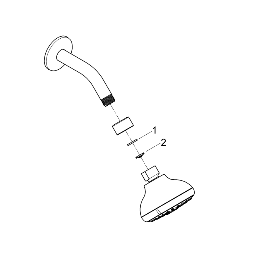 GROHE 26088001 - Tuš glava TEMPESTA 100 100 mm polirani krom