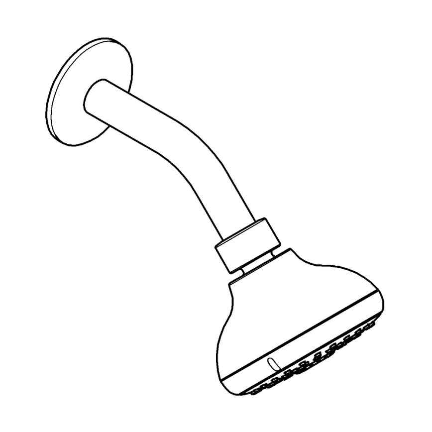 GROHE 26088001 - Tuš glava TEMPESTA 100 100 mm polirani krom