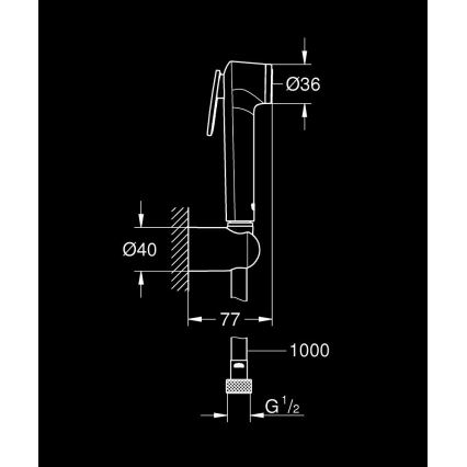 GROHE 26352000 - Ručni tuš TEMPESTA-F TRIGGER SPRAY 30 36 mm sjajni krom