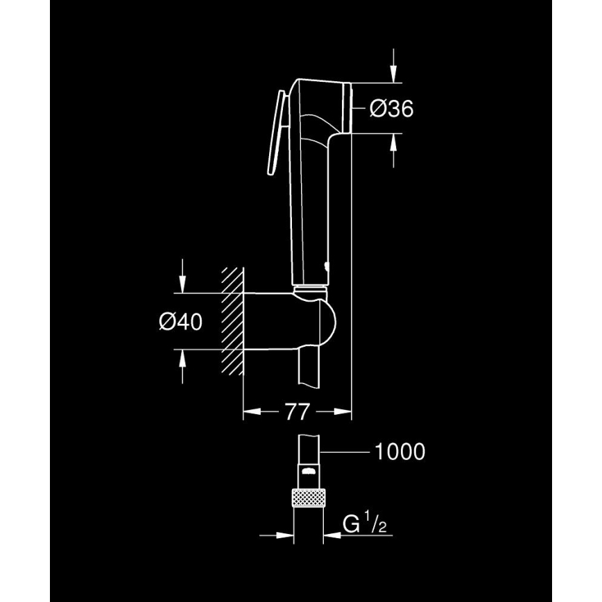GROHE 26352000 - Ručni tuš TEMPESTA-F TRIGGER SPRAY 30 36 mm sjajni krom