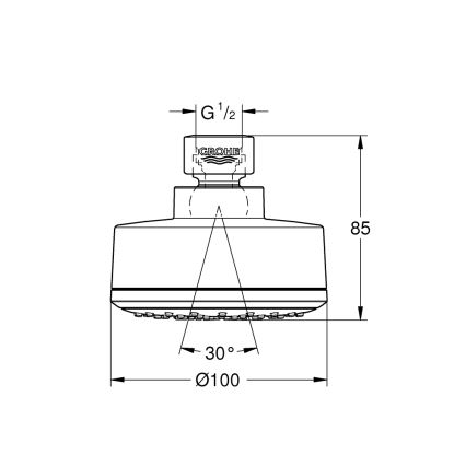 GROHE 26366001 - Tuš glava RAINSHOWER 210 mm sjajni krom