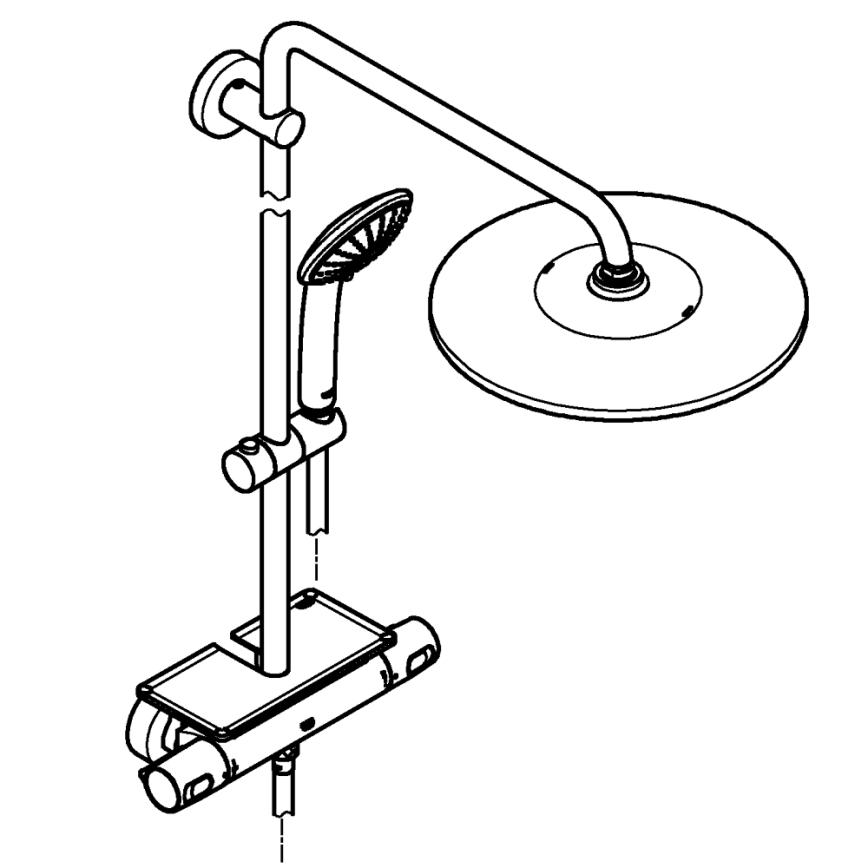 GROHE 26401001 - Tušni sustav VITALIO JOY SYSTEM 310 u sjajnom kromu