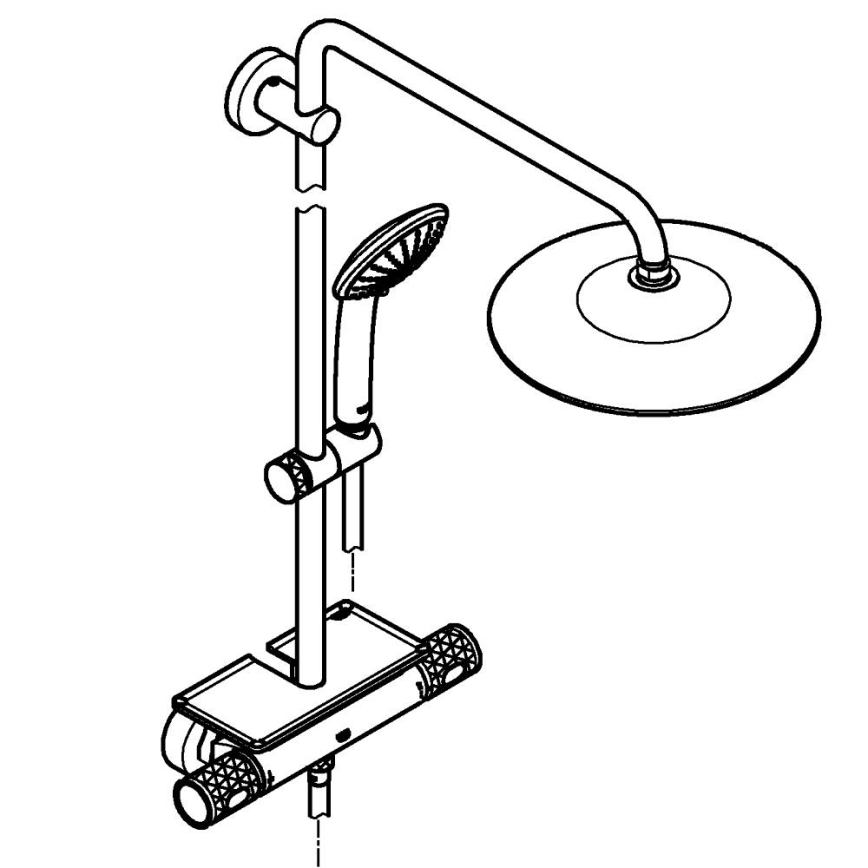 GROHE 26403002 - Tuš sustav VITALIO JOY 260 450 mm sjajni krom