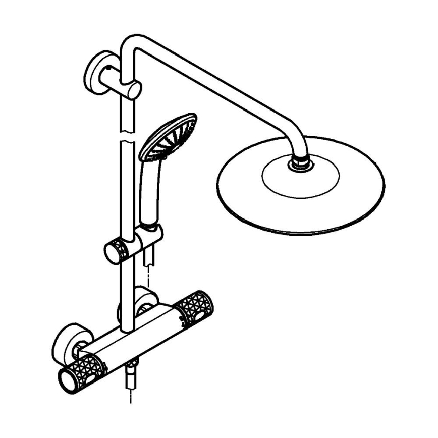 GROHE 26403KF2 - Sustav za tuširanje VITALIO JOY 260 crni