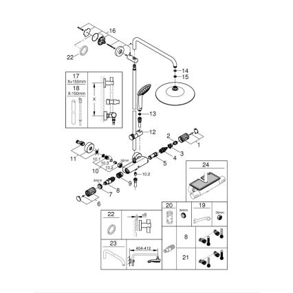 GROHE 26403KF2 - tuš sustav VITALIO JOY 260, crni