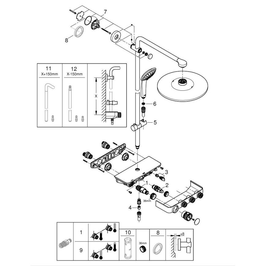 GROHE 26507000 - Sustav za tuširanje EUPHORIA SMARTCONTROL 310 DUO, sjajni krom