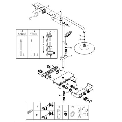 GROHE 26509000 - Sustav za tuširanje EUPHORIA SMARTCONTROL 260 mm sjajni krom