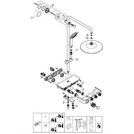 GROHE 26510000 - Sustav za tuširanje EUPHORIA SMARTCONTROL 450 mm sjajni krom