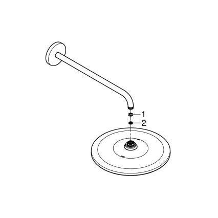 GROHE 26558000 - Set s tuš glavom RAINSHOWER MONO 310 422 mm sjajni krom