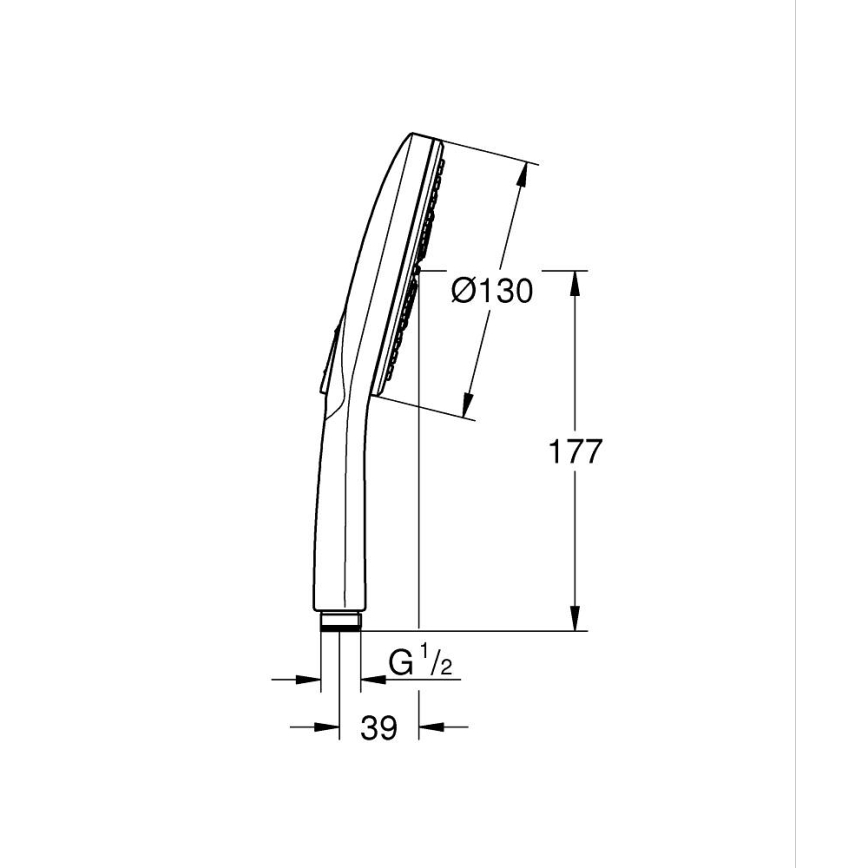 GROHE 26574GN0 - Ručni tuš RAINSHOWER SMARTACTIVE 130 brušeno zlato