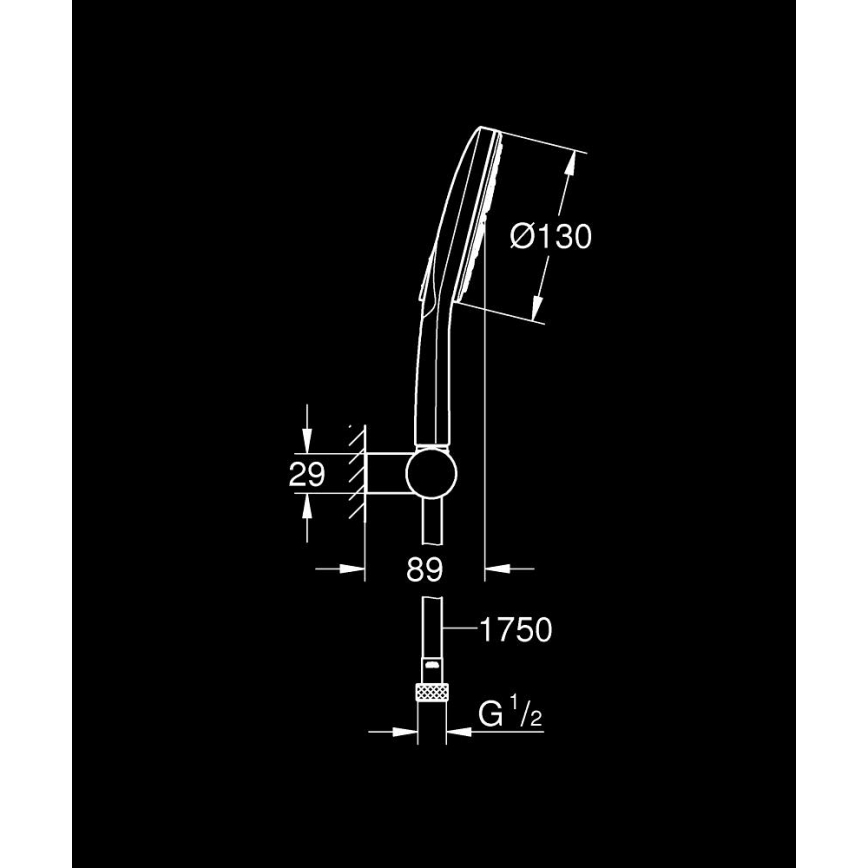 GROHE 26580000 - Set ručnog tuša RAINSHOWER SMARTACTIVE 130 1500 mm krom