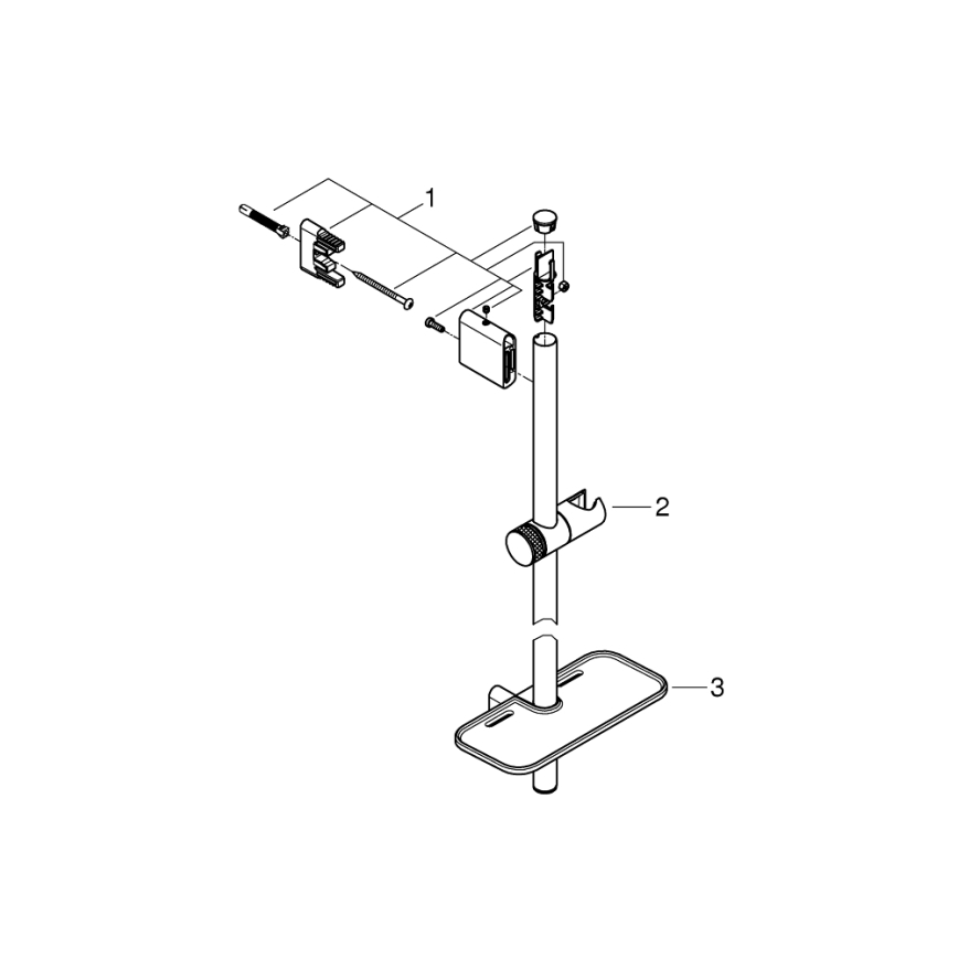 GROHE 26603DA0 - Tuš šipka RAINSHOWER SMARTACTIVE 900 mm bakrena