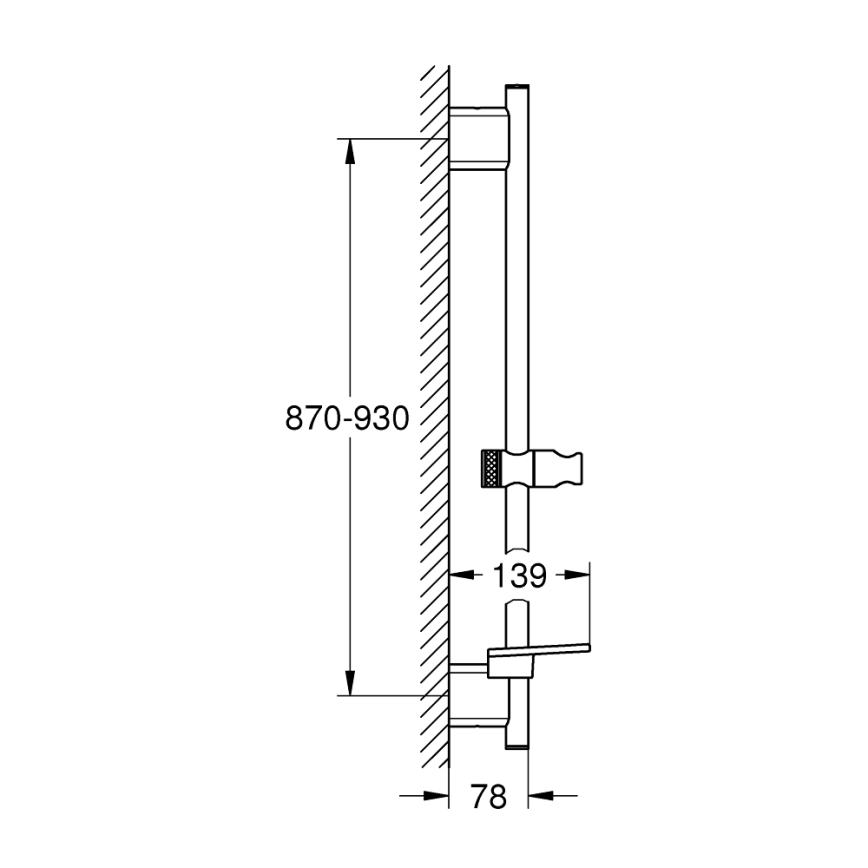GROHE 26603DC0 - Tuš šipka RAINSHOWER SMARTACTIVE 900 mm sjajni krom