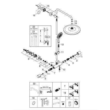GROHE 26648000 - Sustav za tuširanje RAINSHOWER SMARTACTIVE 310 450 mm sjajni krom