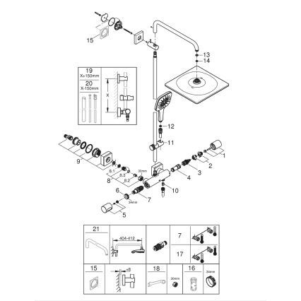 GROHE 26649000 - Sustav za tuširanje RAINSHOWER SMARTACTIVE 310 × 310 mm krom