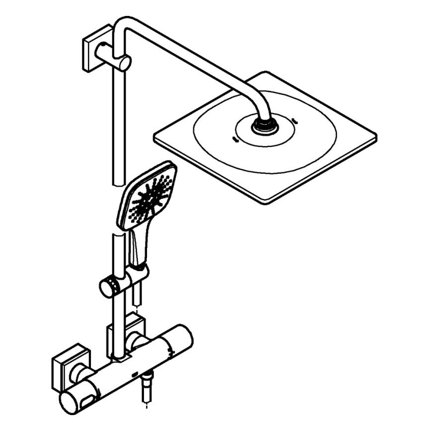 GROHE 26649000 - Sustav za tuširanje RAINSHOWER SMARTACTIVE 310 × 310 mm krom