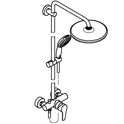 GROHE 26679001 - Tušni sustav VITALIO START 250, 390 mm, sjajni krom