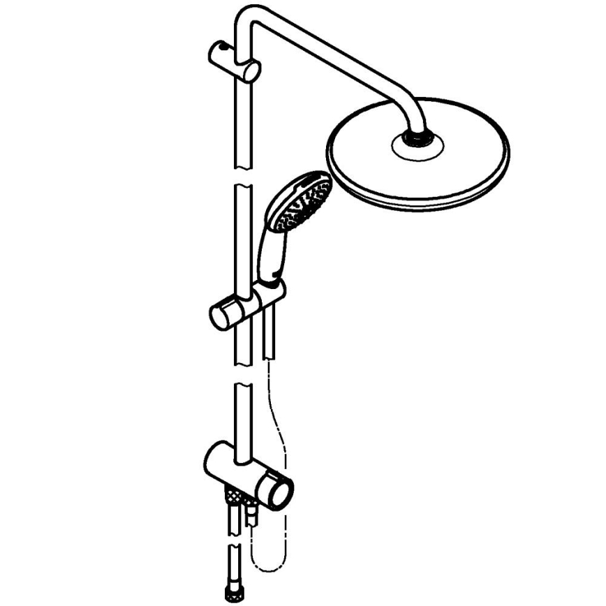 GROHE 266802431 - Sustav za tuširanje VITALIO START SYSTEM 250 390 mm crna