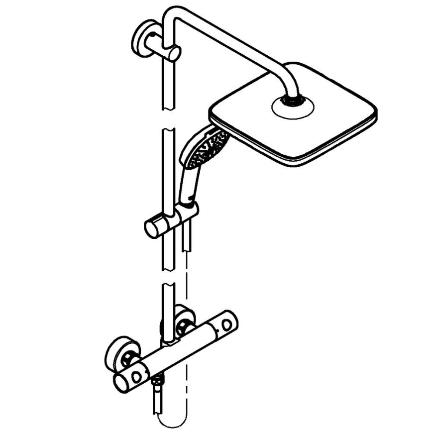 GROHE 26697001 - Tuš sustav VITALIO COMFORT 250, 250 × 250 mm, sjajni krom