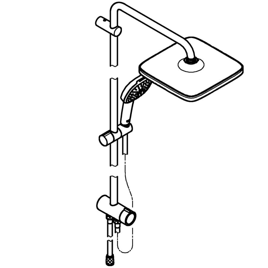 GROHE 26698001 - Sustav za tuširanje VITALIO COMFORT 250 polirani krom