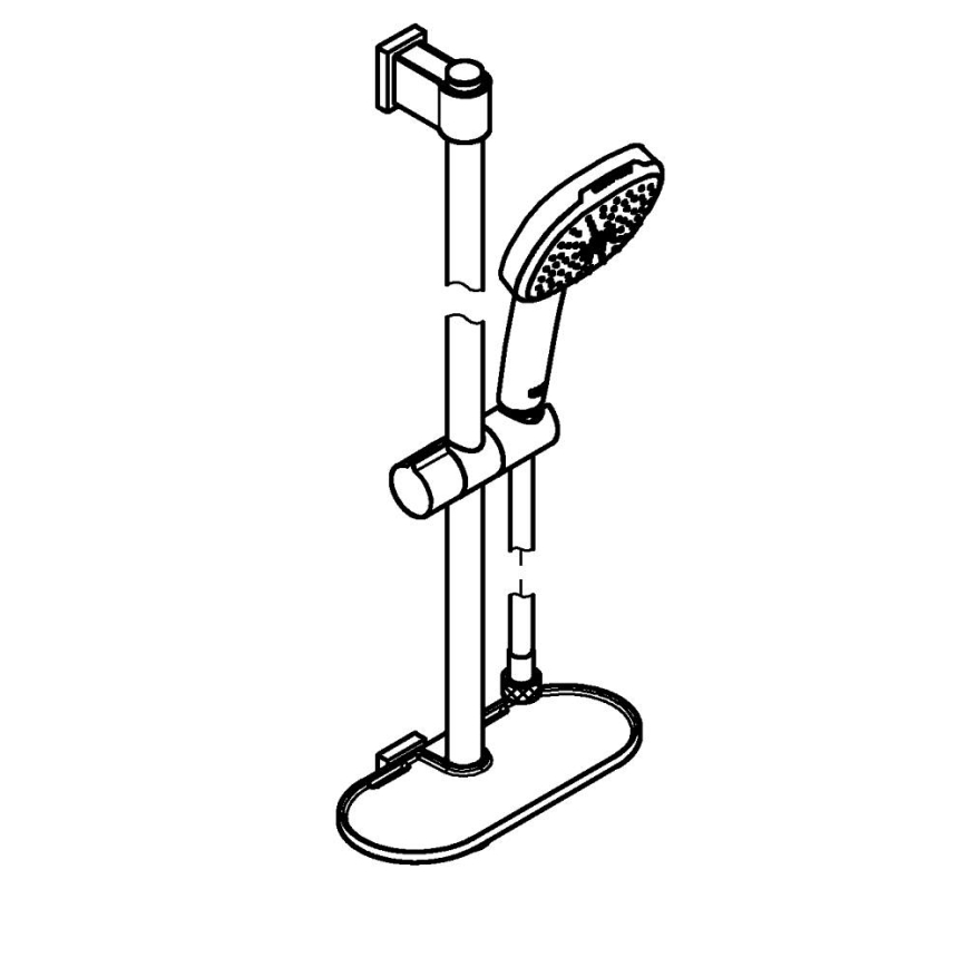 GROHE 26929001 - Set za tuširanje VITALIO COMFORT 110, 600 mm, sjajni krom