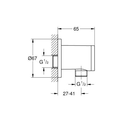 GROHE 26963001 - Zidno koljeno VITALIO UNIVERSAL 12” polirani krom